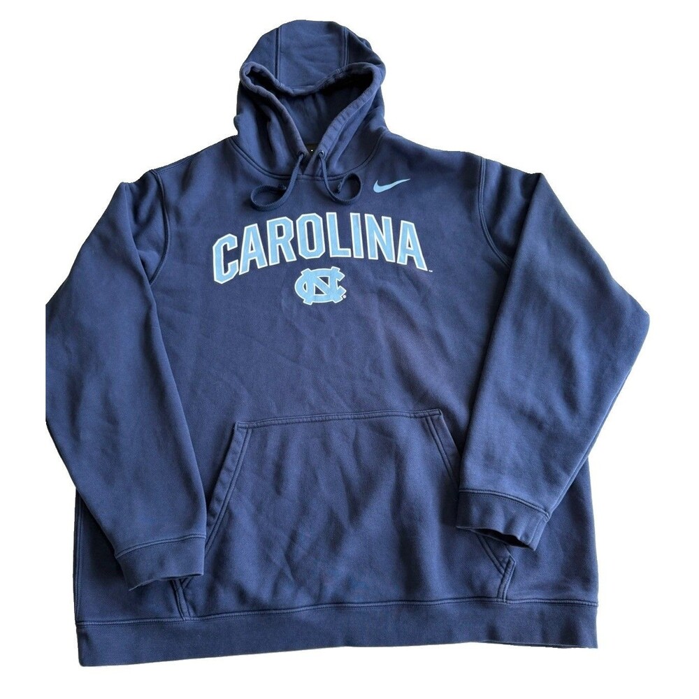 Nike North Carolina Tar Heels Hoodie Sweatshirt Mens 2XL Blue NCAA